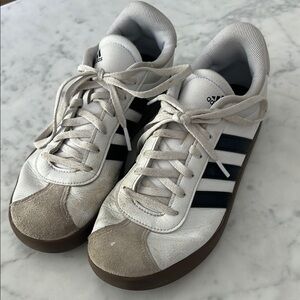 Adidas Classic White and Black Trainers